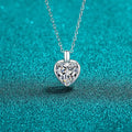 925 Sterling Silver Minimalist Heart Shaped Moissanite Pendant Necklace Sweet Love Collarbone Chain Hypoallergenic Jewelry for Women Great Shopping 4You