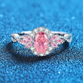 Opulent Fashion Statement Piece Intricate Filigree Pattern & Vivid Color of Top-Quality Artificial Gemstones Adorning a Versatile Solitaire Band Great Shopping 4You