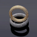 Jewelry Unisex Hip Hop Inspired Diamond Cut CZ Ring with Elegant Pave'd Design Minimalistic Fashion Statement Gender Neutral Micropaved Zirconium Hoops Ring Great Shopping 4You