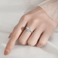 Elegant Round Moissanite Ring in Sterling Silver, Gold-Plated Fashion Ring for Women, Affordable Luxury, Perfect for Engagement and Weddings, Wholesale Jewelry. Great Shopping 4You