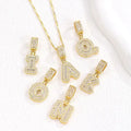 Luxury Designer Jewelry Dewdrop-Inspired Full Zircon 26 English Letter Necklace: Titanium Zircon-Inlaid Rose Gold-Plated Daisy Letter Set Great Shopping 4You