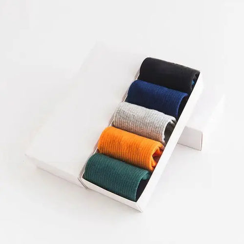 5PC/BOX Mens Socks Women Men High Quality Cotton All-match Classic Ankle Hook Breathable Mixing Football Basketball Sport Stocking Great Shopping 4You