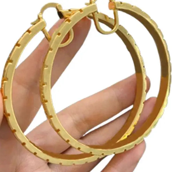 Women Hoop Earrings Designers Gold Fashion Big Circle Simple Jewelry s Letter V Stud Earring Hoops Wholesale 22030105R Great Shopping 4You