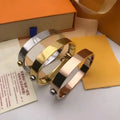 Designer Bangle Rose Gold Sier Stainless Steel Simple Cross Pattern Buckle Love Jewelry Women Mens Bracelets Brand Cart Great Shopping 4You