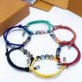 Designer Bracelets Fashion Charm Bracelet Unisex Clover Stone Jewelry Letter for Man Woman Adjustable 6 Color Top Great Shopping 4You