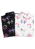 2022European British early shirt spring summer latest letter full print men women breathable mixed cotton casual slim# M-3XLmen07 Great Shopping 4You