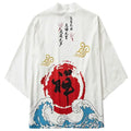 Januarysnow Japanese Kimono Jacket Kanji Chinese Zen Buddhist Harajuku 2020 Hip Hop Men Japan Streetwear Jacket Summer Clothing Loose Kimono Great Shopping 4You
