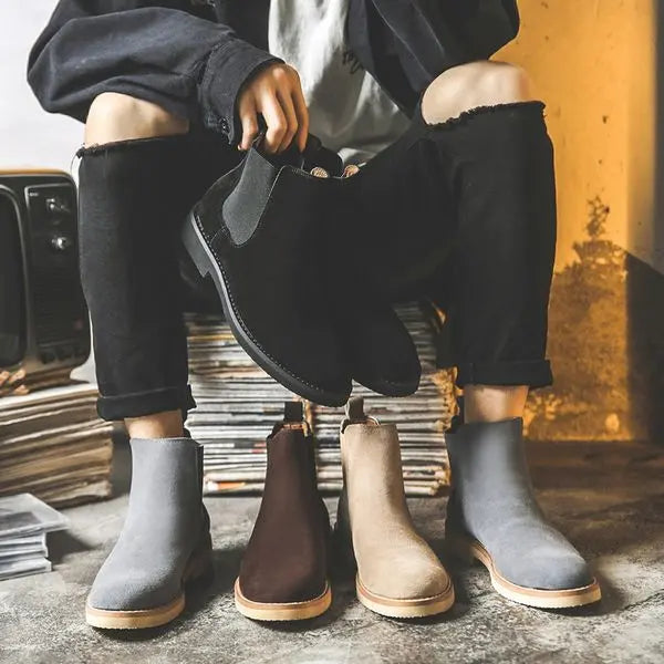 Mens Boots Boot Ankle Boot Plus Velvet High-top Boot Outdoor Walking Shoes Wear Resistant Casual Shoes Great Shopping 4You