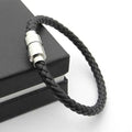 Black Woven Leather Bracelets Magnetic shut design with Six star Branding French Man Jewelry Charm Bracelet As Christmas Gift Great Shopping 4You