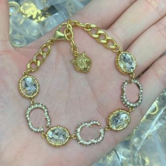 Luxury Designer Bracelet Elegant 18K Gold Plated Fashion Womens Letter Bangle chain Bracelet Wedding Design Gift Jewelry